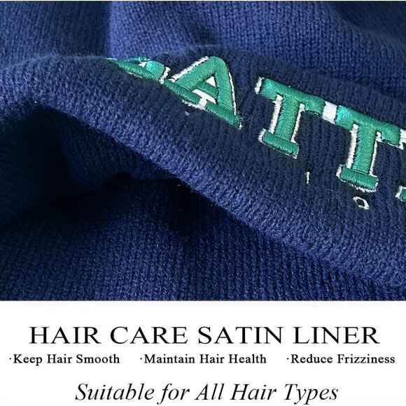 Women's Green & Blue Soft Knit Winter Hat For Cold Weather Beanie Toque Hat - Picture 3 of 5